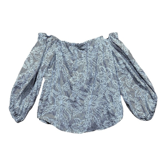 McGuire Denim Cotton Button Front Blouse - Picture 2 of 3